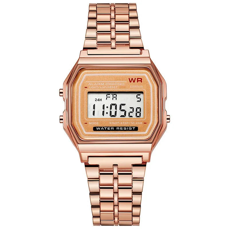 • Reloj Retro Digital - Edición Chrono Rose Gold