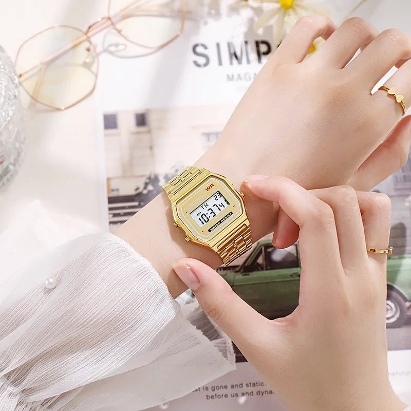 • Reloj Retro Digital - Edición Chrono Rose Gold